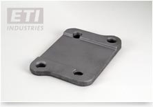 Special underlay plate for the rail construction from ETI Industries