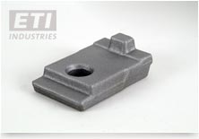 Sonderklemmplatte KLIP fuer den Gleisbau von ETI Industries - Assortiment de plaques de serrage